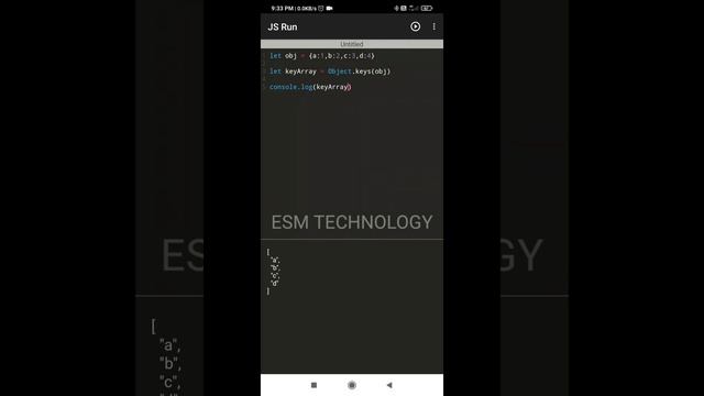 Javascript Object.keys() Method