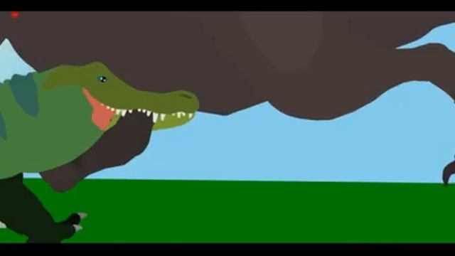 Deinosuchus VS Tyrannosaurus-Rex-Pivot Animator-STICK-DINO-FIGHT || Josue-Animation-2012
