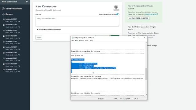 Práctica de creación de espacios en disco y roles en MongoDB смотреть онлайн