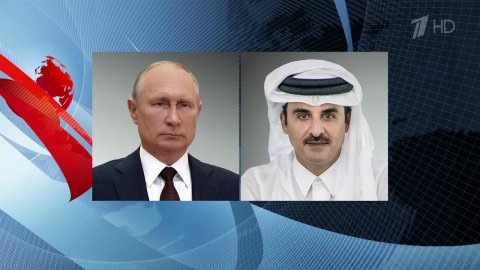 Владимир Путин провел телефонный разговор с эмиром Катара Тамимом Бен Хамадом Аль Тани