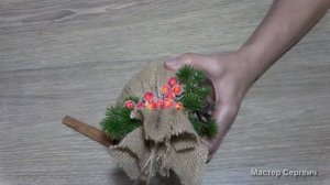 Идея: что можно сделать из мешковины и пенопластового шарика