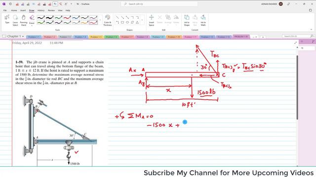 1-59  | Internal Resultant | Loading Chapter 1 Mechanics of Materials by R.C Hibbeler|