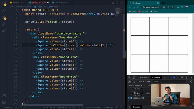 Building Tic Tac Toe in ReactJS | React Tutorial Series | Complete React Tutorial Series in Hindi