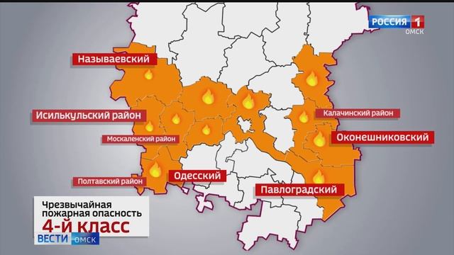 Пожары начали полыхать и на севере Омской области смотреть онлайн