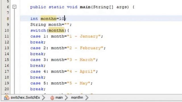 Java Switch Statement смотреть онлайн