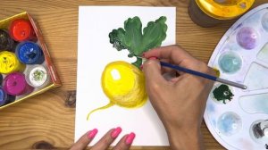 Как нарисовать репку карандашом и гуашью для детей | Рисунок поэтапно для срисовки