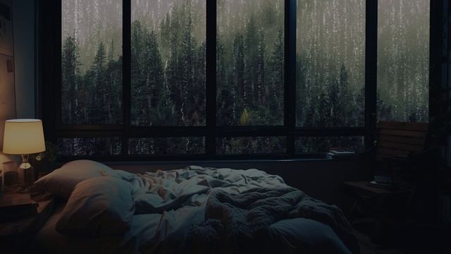 Stormy Rain in the Deep Forest | A Calming Atmosphere to Relax with The Sound of Falling Rain смотреть онлайн