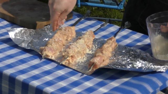 Такого вы не пробовали!!!Вкусный сырный  рецепт шашлыка из филе индейки.