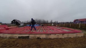 3.2. Строительство каркасного дома. Обвязка, лаги пола 1-го этажа. Строй и Живи.