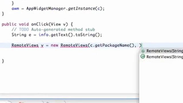 Android Application Development Tutorial   166   Relating Context with the Widget Manager