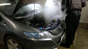 Мойка двигателя Honda Insight паром / Engine steam wash