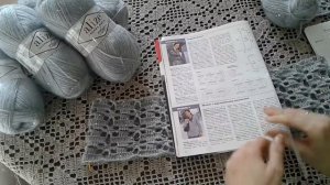 Серый жакет крючком. Часть 1. Сrochet jacket.