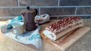 Рулет "Тирамису" - Насыщенный Нежный Сливочно-Кофейный Десерт