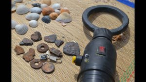 Небольшой тест пинпоинтера Малыш ФМ2 на море Пляж