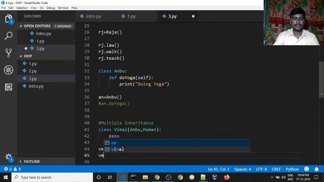 ? Python OOP Multiple Inheritance | ?Python for beginners | ?Python complete course in Tamil