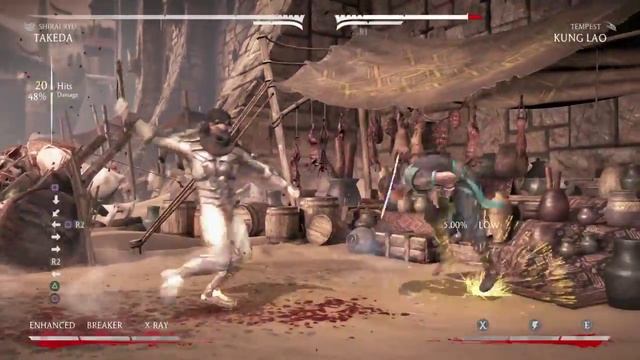 MKX - In The Lab - Takeda (Shinrai Ryu) - 86% 3 Bar Hard-To-Blockable Combo смотреть онлайн