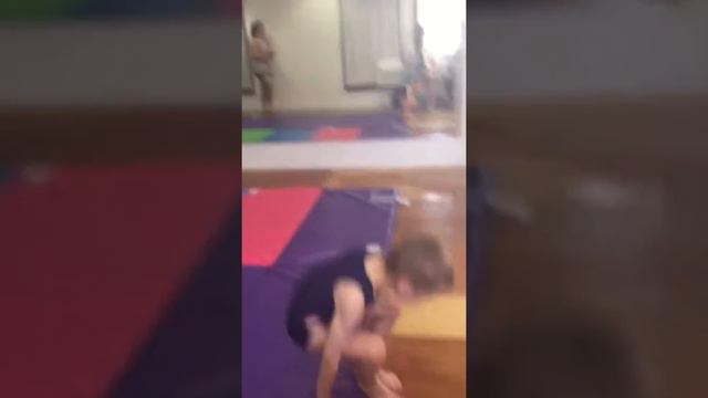 Brays first day of Acro forward roll with standing finish