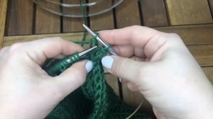 Снуд полупатентной резинкой.Вязание спицами снуда. Knitting.