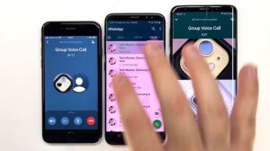 iPhone 7, Samsung Galaxy S8 & Galaxy S9 Plus WhatsApp Group Incoming Call