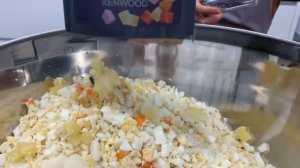 Оливье на кухонной машине Kenwood, насадка KAX400PL