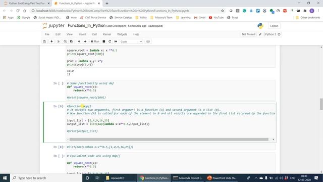 11.6: Python Bootcamp for Beginners: Lambda() and Map() functions