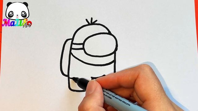 Как нарисовать Амонг Ас Миньон | Простые рисунки для срисовки | How to draw Among Us Minion