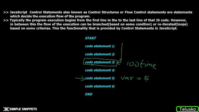 #8 JavaScript Tutorial | Control Statements | Theory  2019
