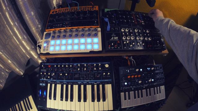 Arturia Microfreak // Novation Bass Station II // Behringer Model D // Behringer Cat - Liquid D&B смотреть онлайн