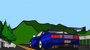 flipaclip animation : ford Mustang on the highway (I'm back :D)