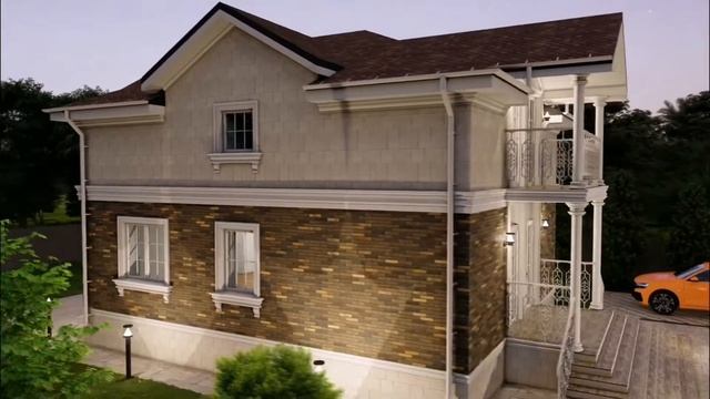 Design of the facade of the house