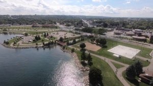 Aerial View of Barrie Centennial Park, Ontario, Canada
