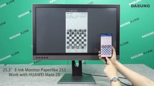 DASUNG 25.3" E-ink Monitor Paperlike 253 work with HUAWEI Mate 20