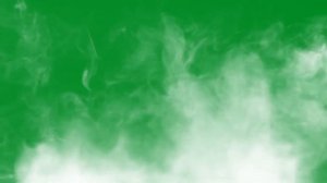 Дым на зеленом фоне, белый дым, хромакей