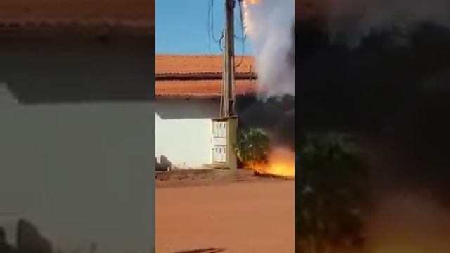 Замыкание и пожар на трансформаторе