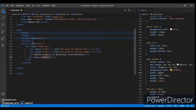 Amazon Clone using  HTML, CSS & JavaScript  || In One Video  E - Commerce Site || Web Development