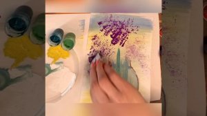 Нетрадиционная техника рисования «Сирень в вазе»