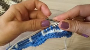 Шикарный ленивый жакард из 2 цветов. Вязание спицами.