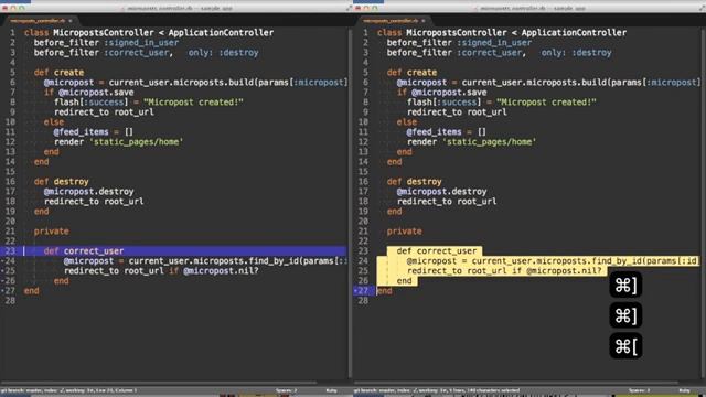 Sublime Text - (⌘]) Indent (⌘[) Unindent смотреть онлайн