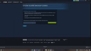 Steam Guard Backup codes