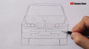 Как нарисовать BMW X 5 | Как нарисовать машину