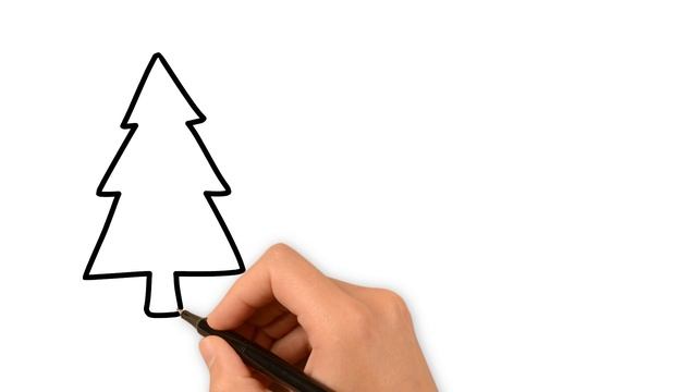 Как нарисовать елку (10 вариантов) смотреть онлайн