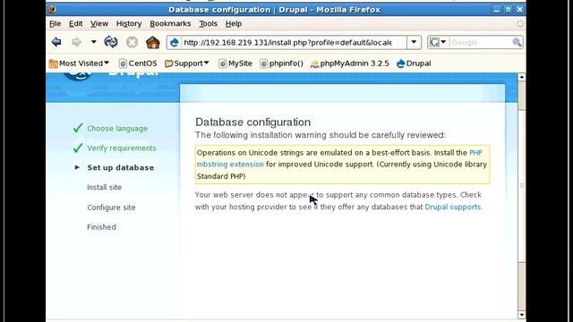 Drupal installation on a LAMP Server - Part 4