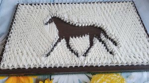 172. Картина с технике Стринг арт (String Art) - создание картин из гвоздей и нитей.