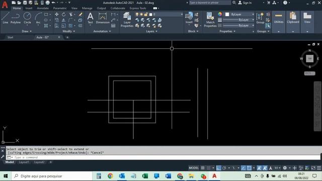 Aula - 04  Aprenda utilizar Comandos: Trim e Extend