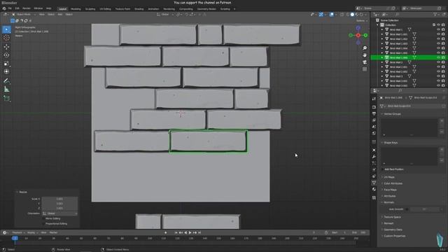 How to Make Stylized Red Brick Wall for Games Speed Art/Blender/Zbrush and Substance Designer смотреть онлайн