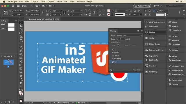 How to Create an Animated GIF from Adobe InDesign using in5 смотреть онлайн