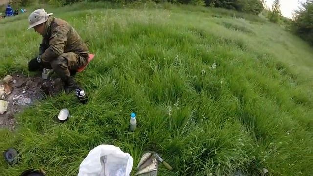 Утро на Ворскле, жарим рыбу. смотреть онлайн