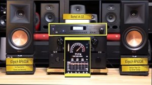 Klipsch RP600M vs Martin Logan Motion 15 Rotel A12 integrated amplifier sound comparison