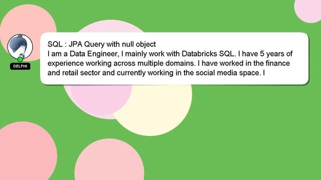 SQL : JPA Query with null object смотреть онлайн