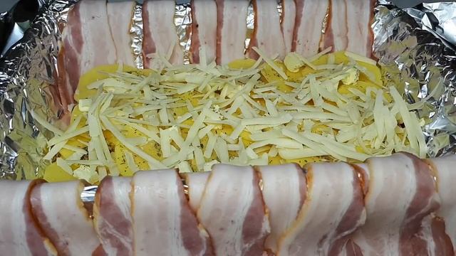 Вкусная КАРТОШКА С БЕКОНОМ в духовке - Картофельный МИЛЬФЕЙ. Обязательно попробуйте, как это Вкусно